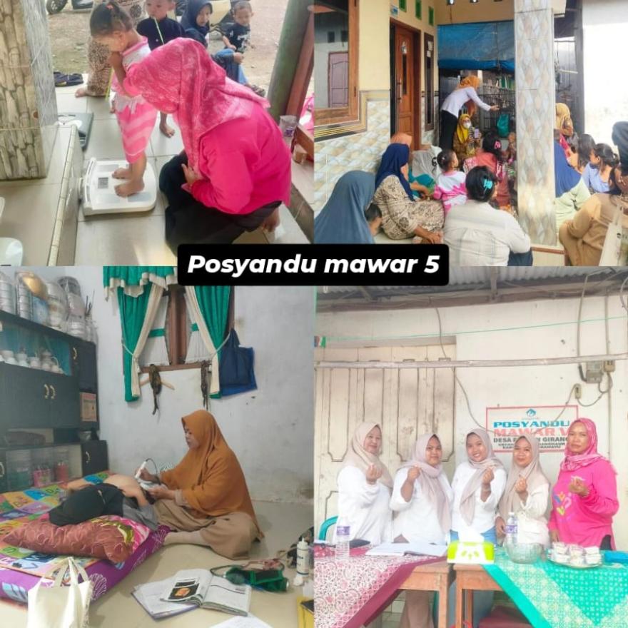 Kegiatan Posyandu Mawar 5 Desa Parean Girang Blok Taman